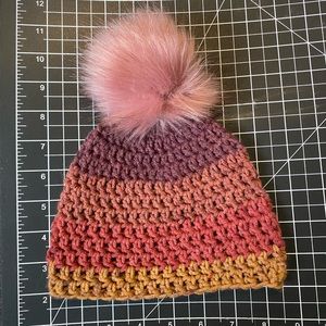 Crochet Hat with Pom Pom (6-12 Months)